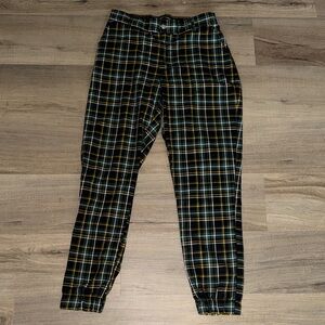 Plaid Women’s Pants - Black and Yellow